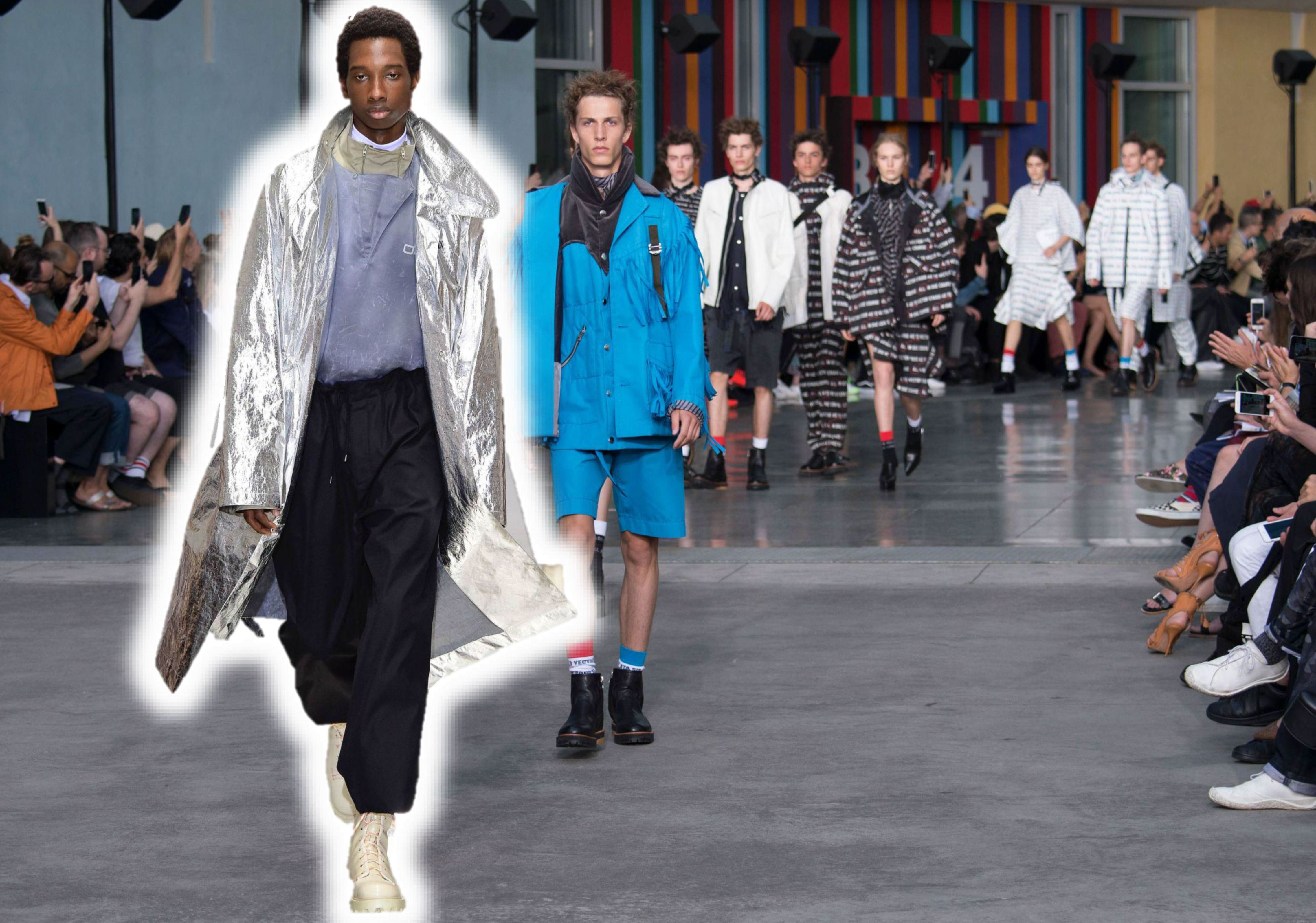 2019 S/S Men's Streetwear on Catwalks -- Funky Materials