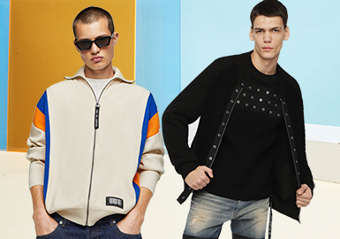 Casual Jacket -- Pre-Fall 2020 Silhouette Trend for Men's Knitwear