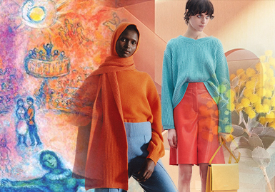 The Dream World from Marc Chagall -- The Theme Color Trend for Women's Knitwear