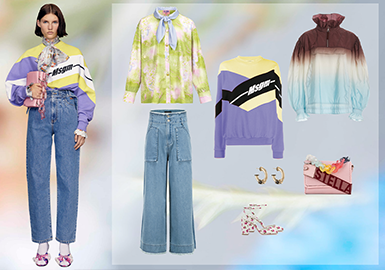 Mix & Match of Sweet and Cool Styles -- Clothing Collocation of Fashion Leisure Womenswear