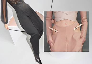Changes on the Waist -- The Craft Detail Trend for Women's Trousers