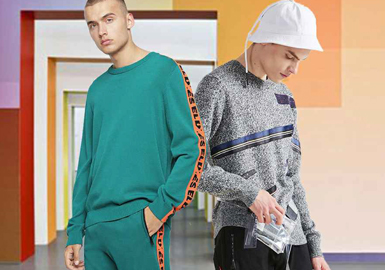 2019 S/S Craft & Detail for Men's Knitwear -- Color-blocking Stripes