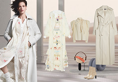 Ethereal Trench Coats -- Clothing Collocation for Women's Trench Coats