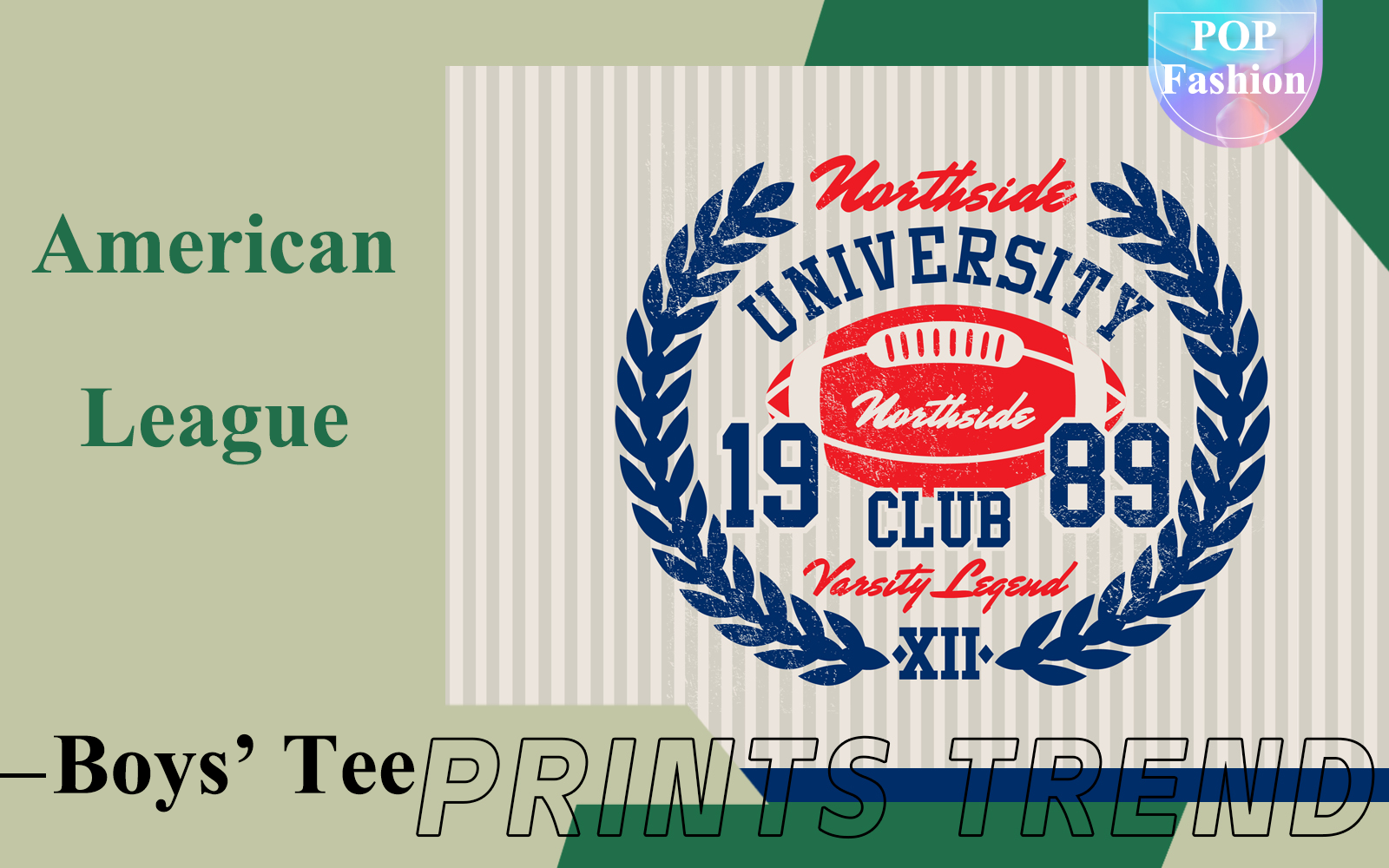 American League -- The Pattern Trend for Boys' Tee