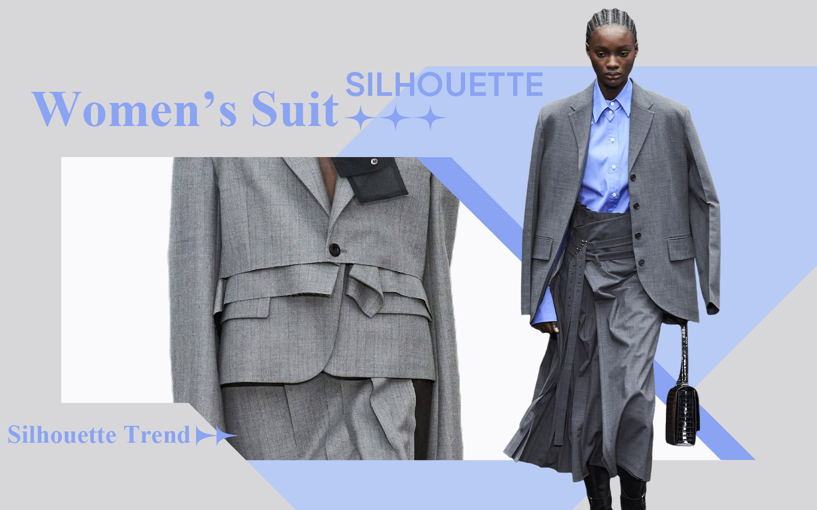 Modern Fashion -- The Silhouette Trend for Women's Suit