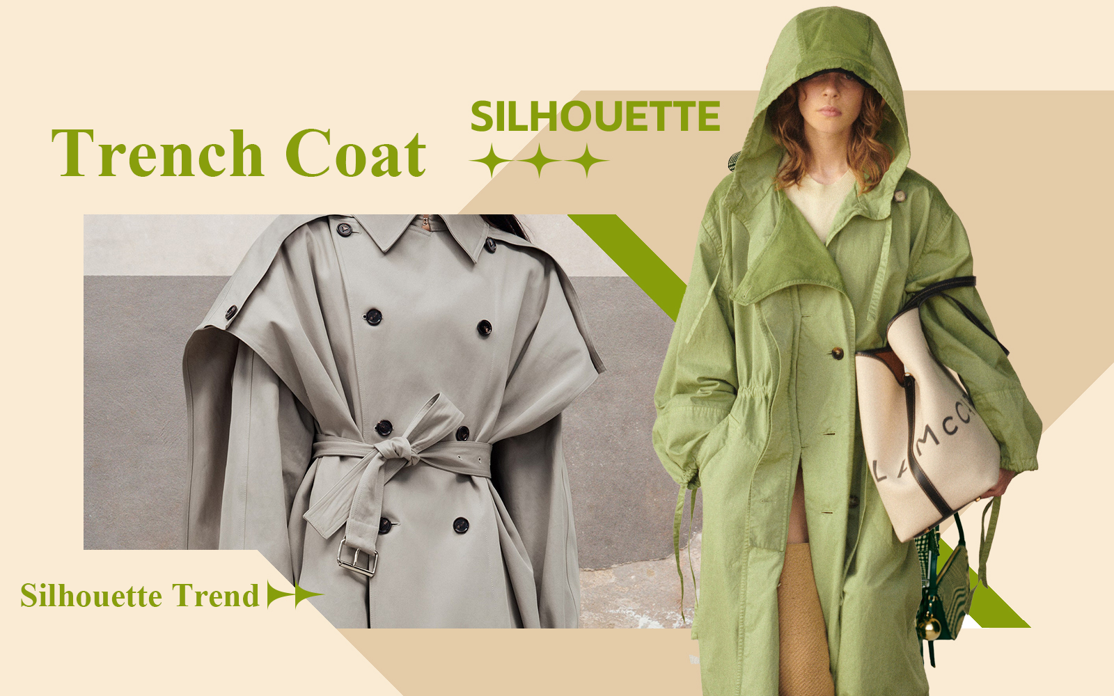 Urban Casual -- The Silhouette Trend for Women's Trench Coat