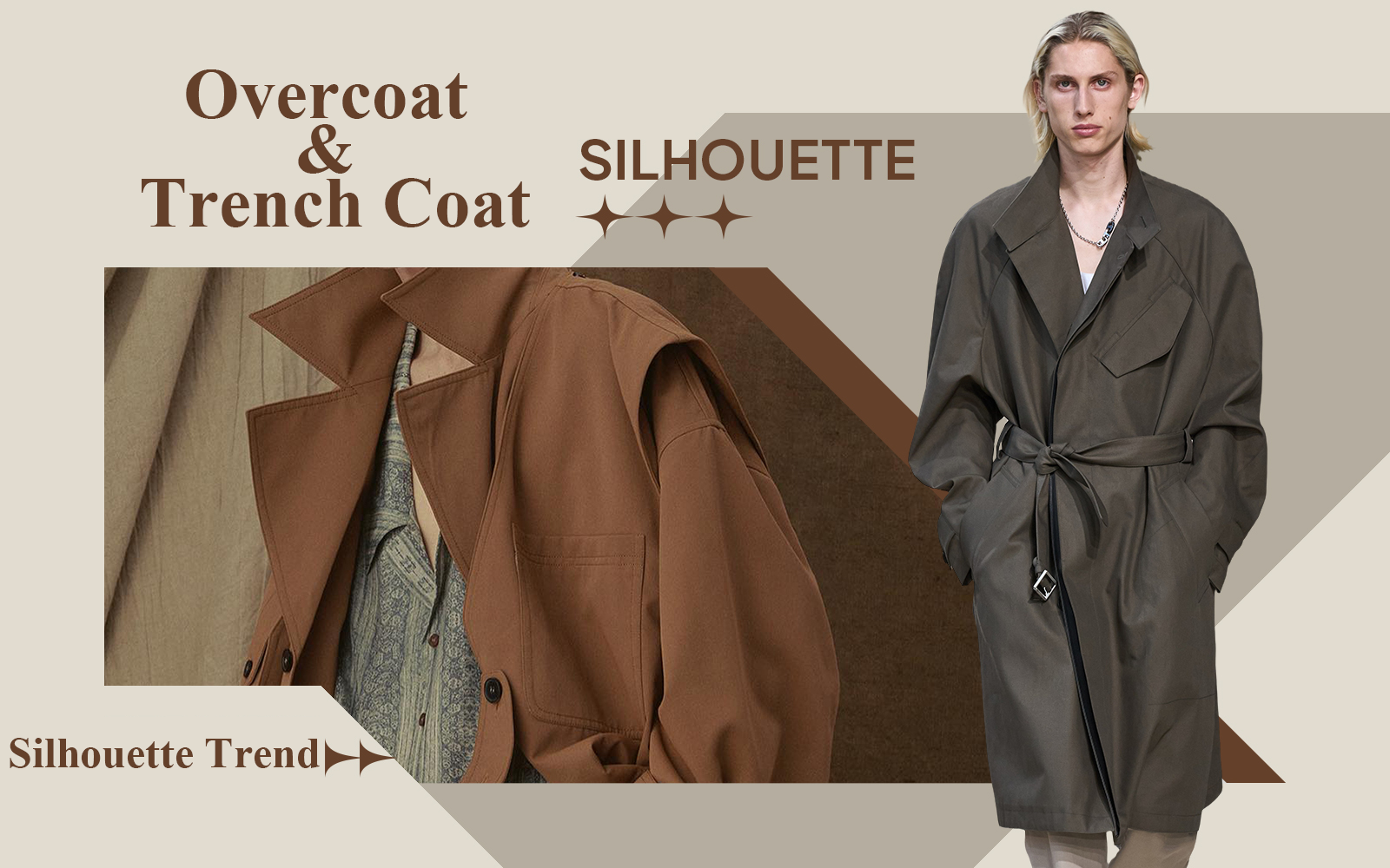 Urban Casual -- The Silhouette Trend for Men's Overcoat & Trench Coat