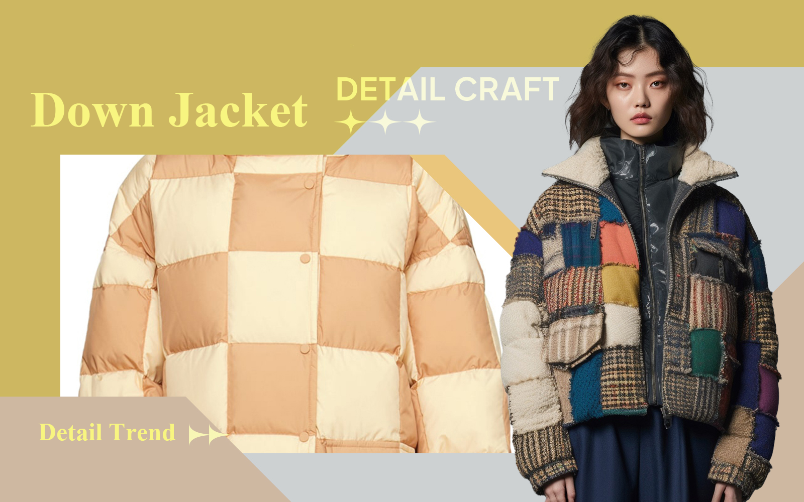 Misplaced Splicing -- The Detail & Craft Trend for Women's Down Jacket