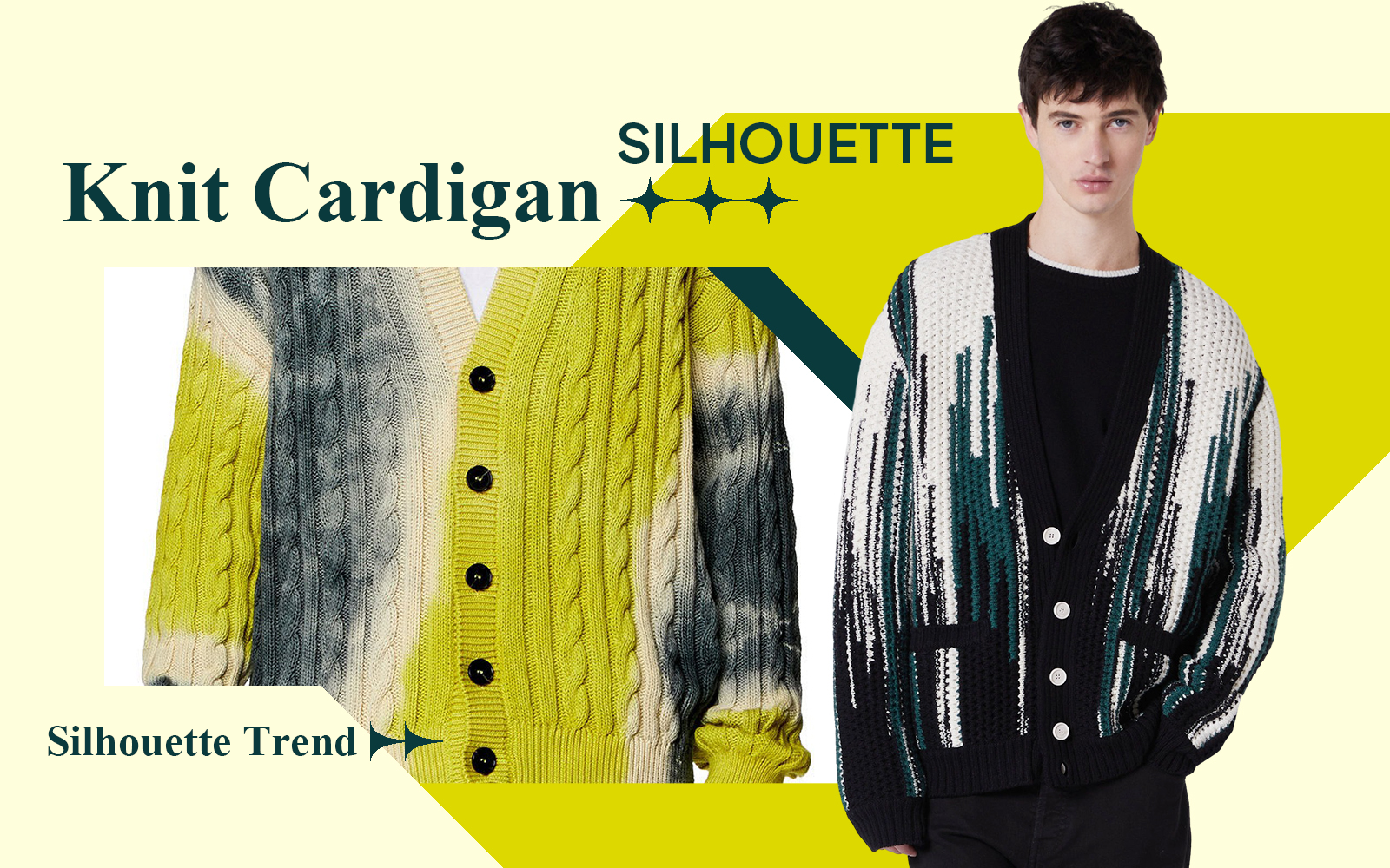 Fashionable Cardigan -- S/S 2025 Silhouette Trend for Men's Knitwear